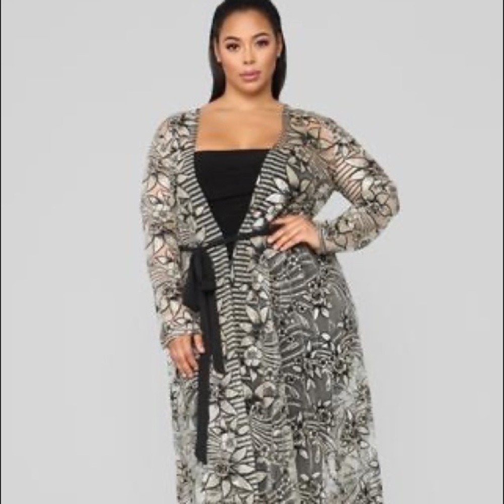 Gold & Black Duster Coat